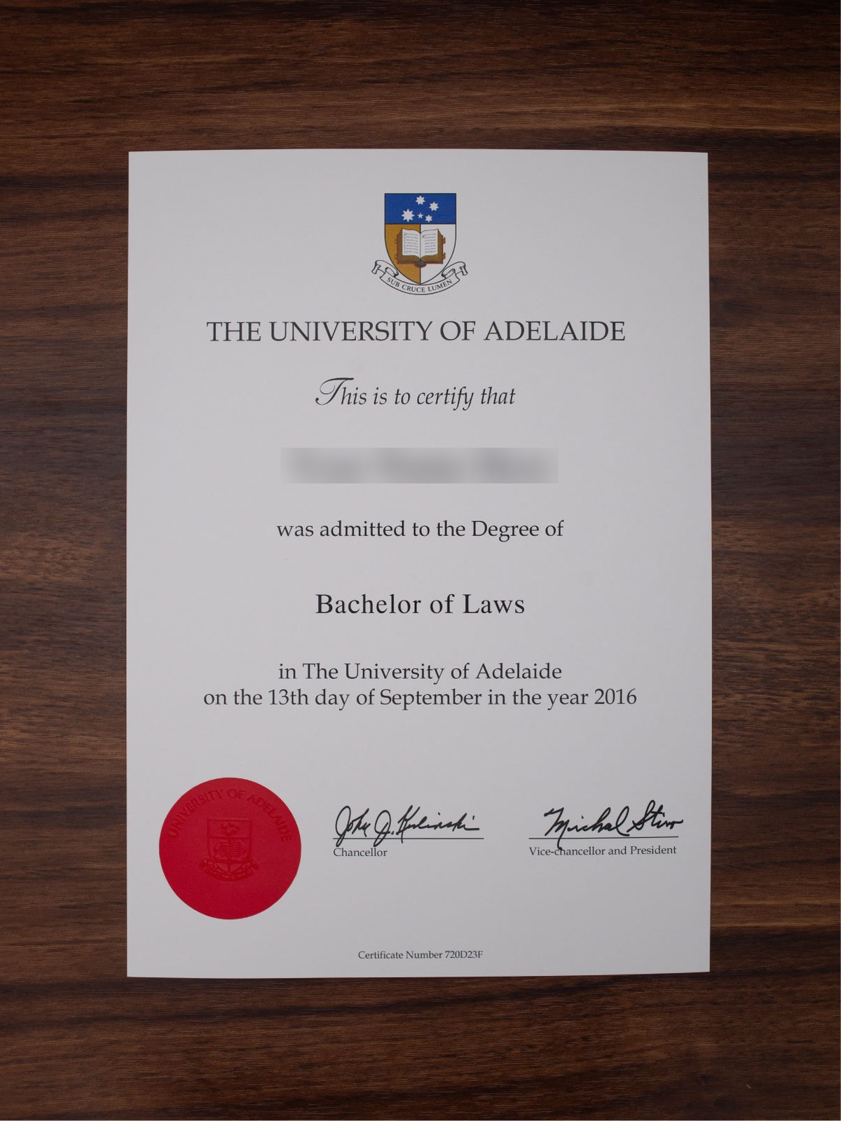 University of Adelaide sample