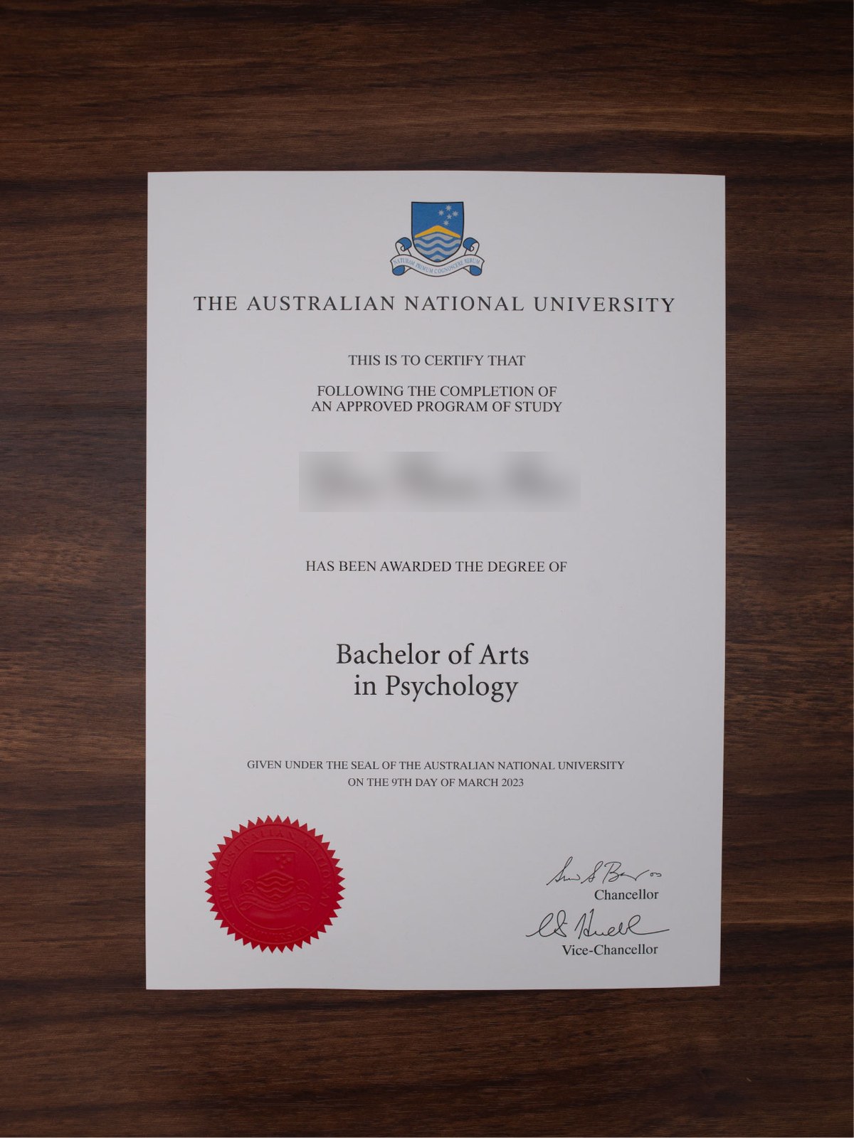 Australian National University sample