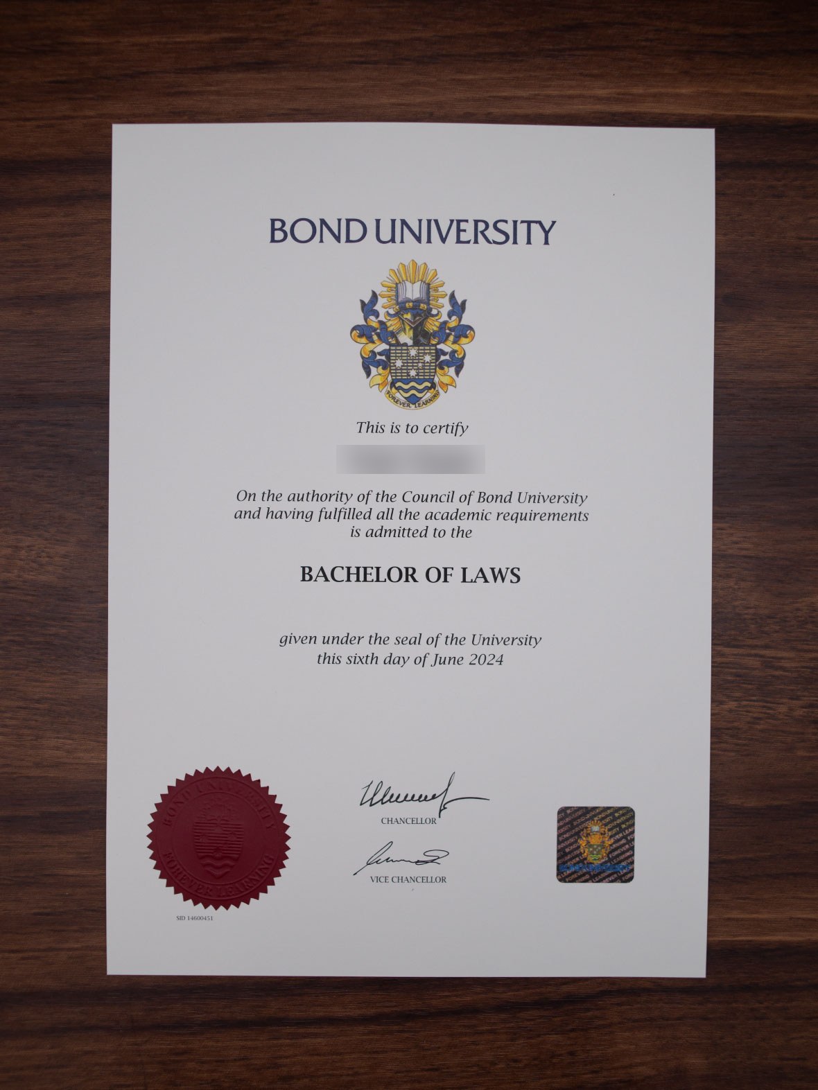 Australian higher-education diploma sample