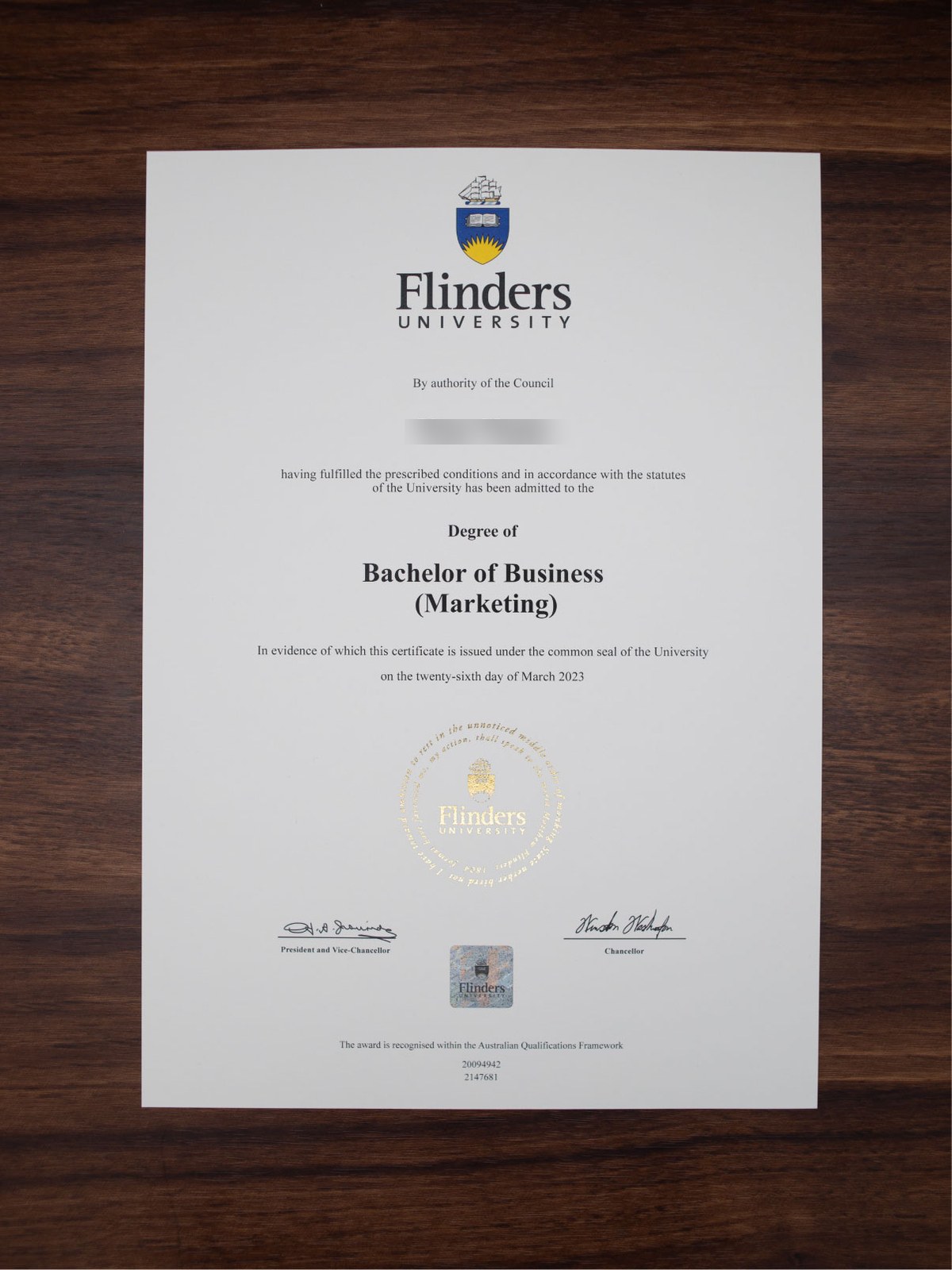 Flinders University sample