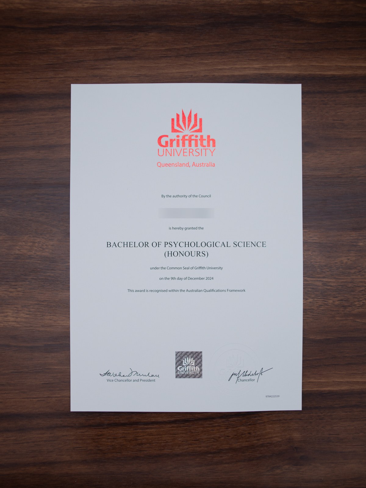 Griffith University sample