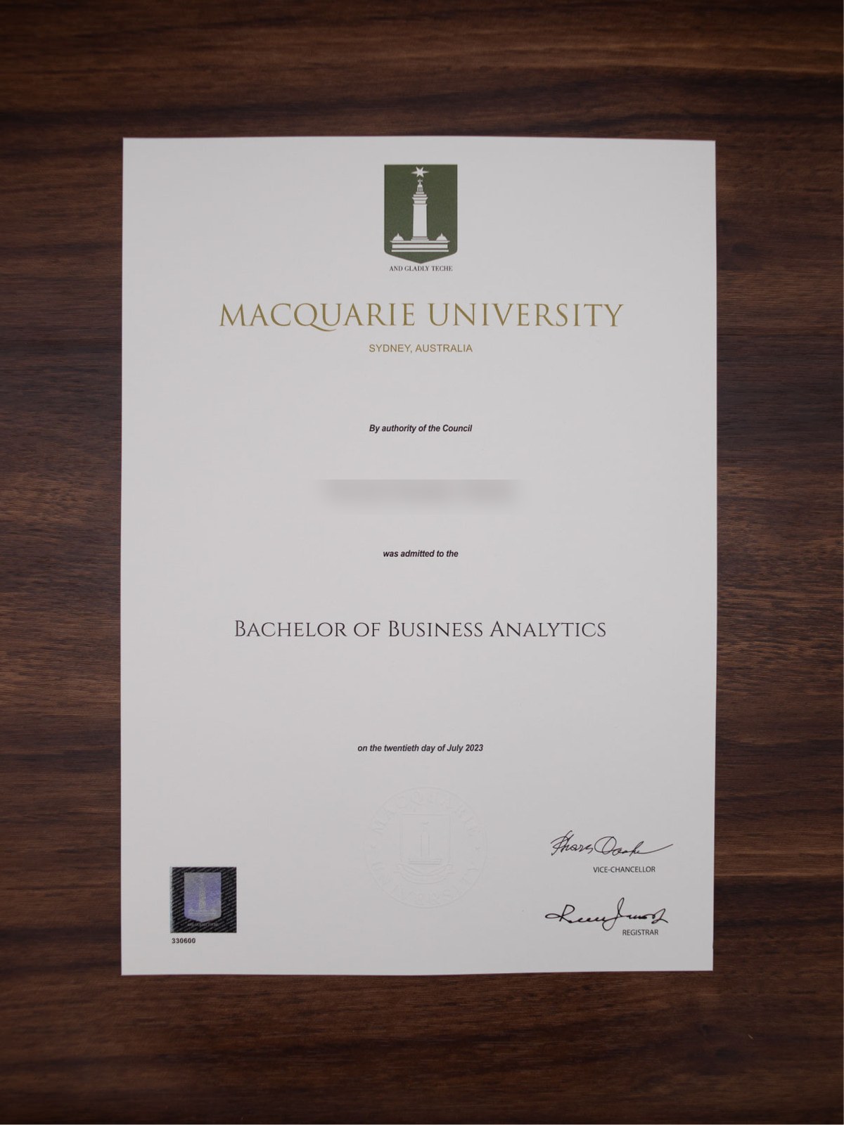 Macquarie University sample