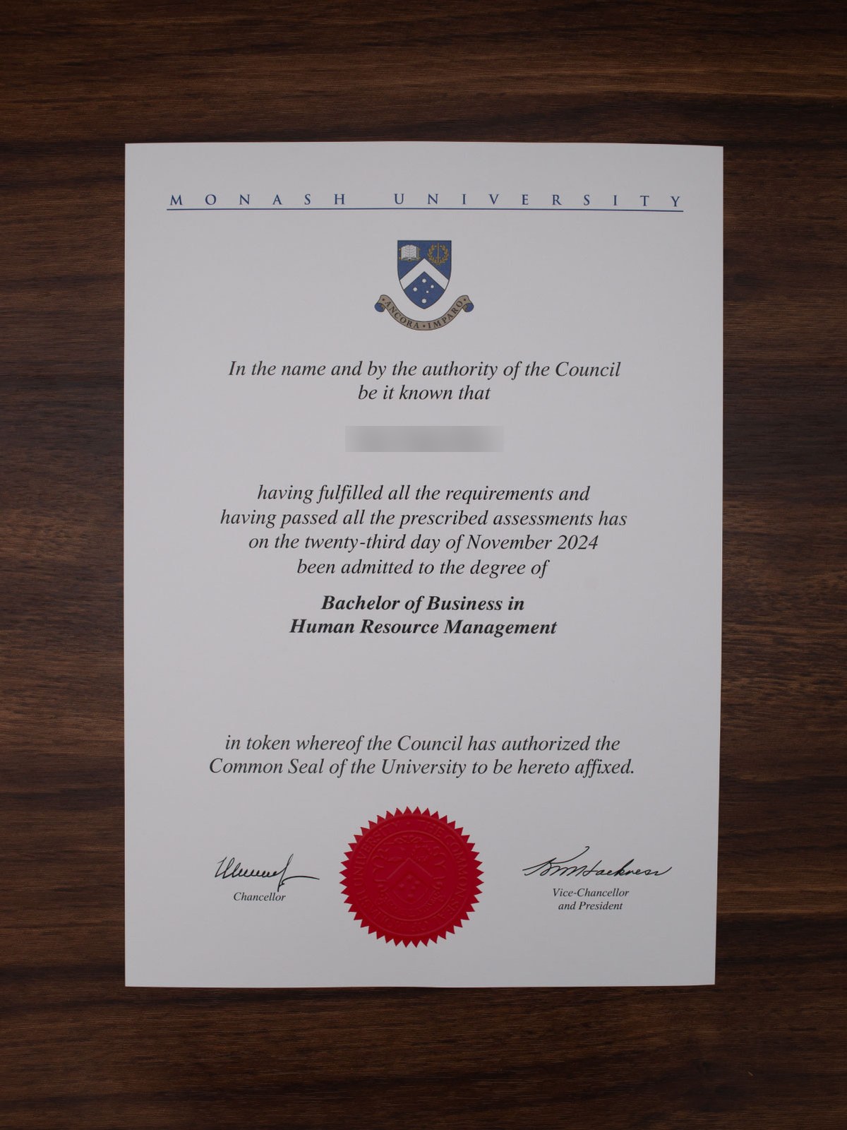 Monash University sample