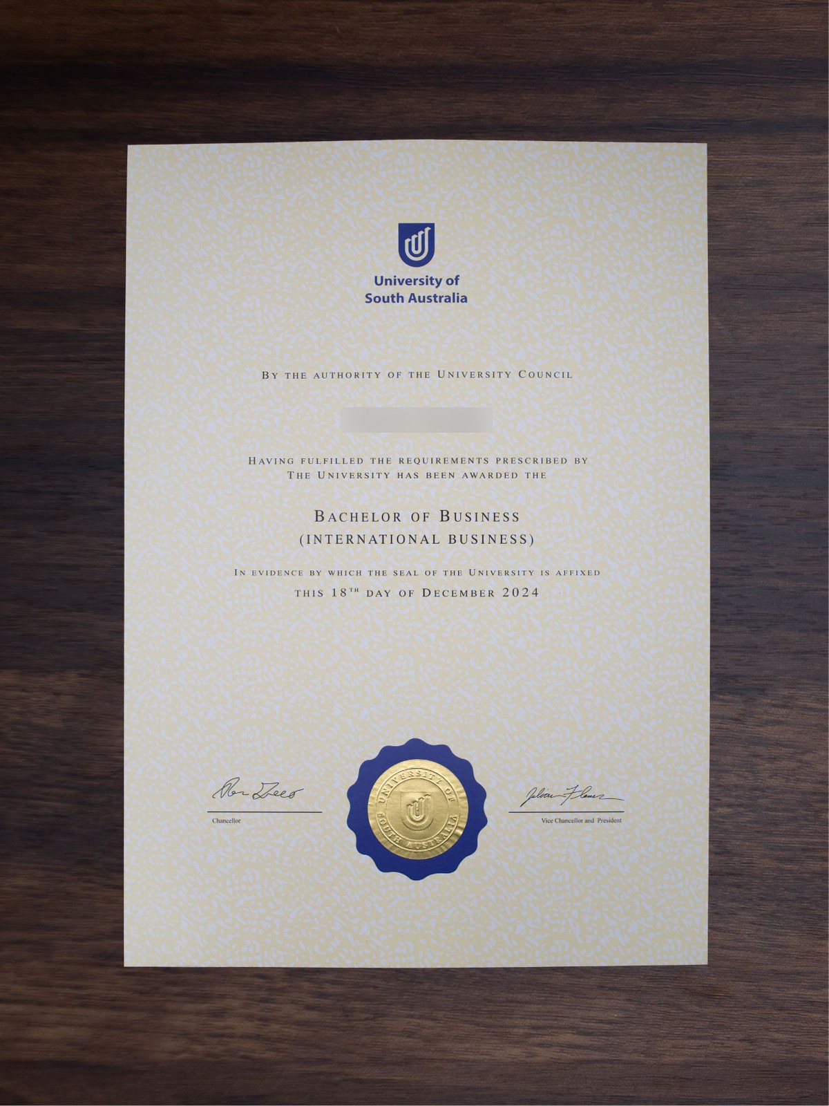 University of South Australia sample
