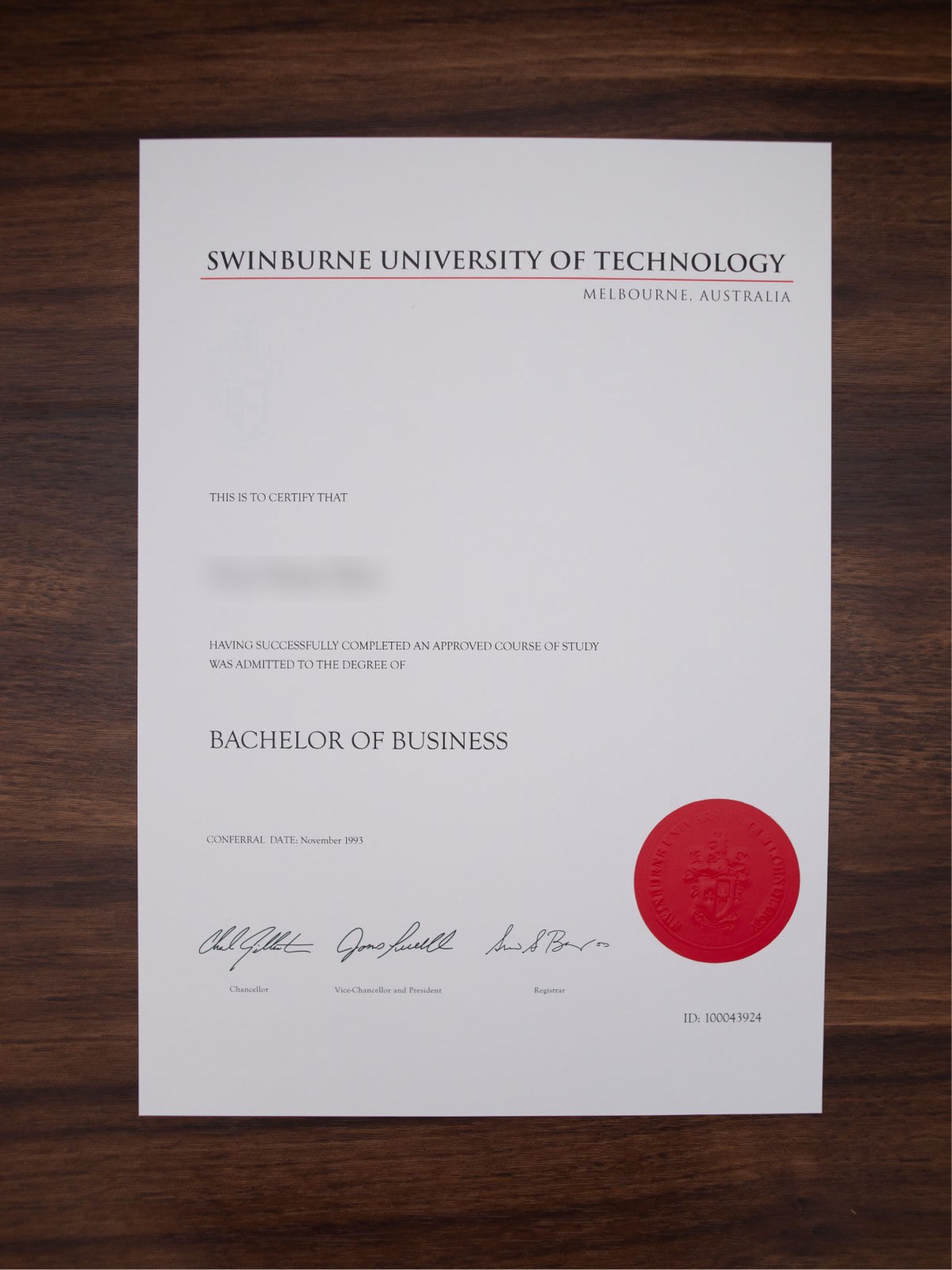 Swinburne University of Technology sample