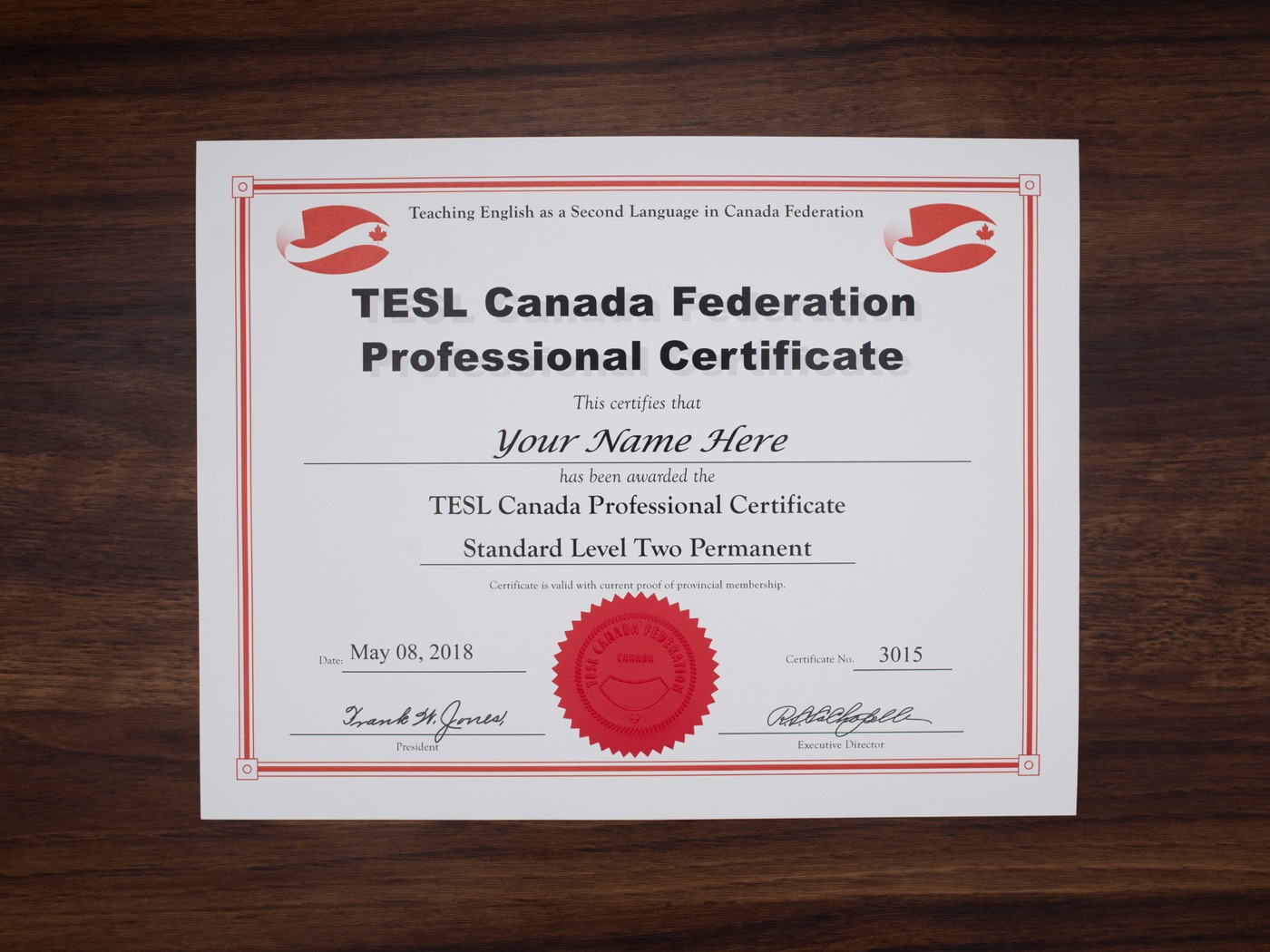 Canada assorted match certificate sample