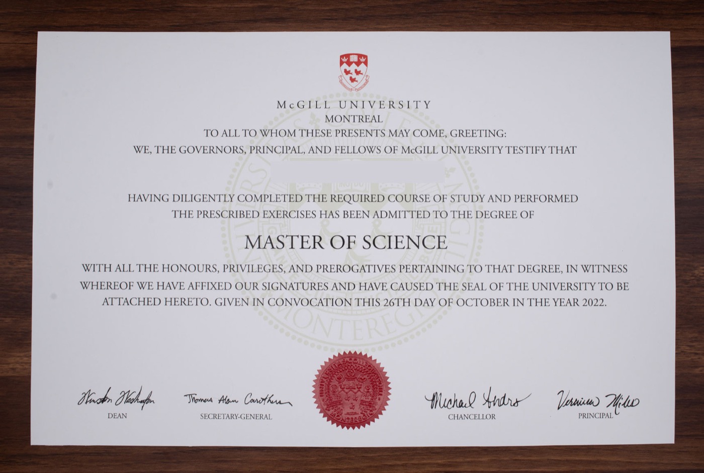 Canada college or university precise-match diploma sample