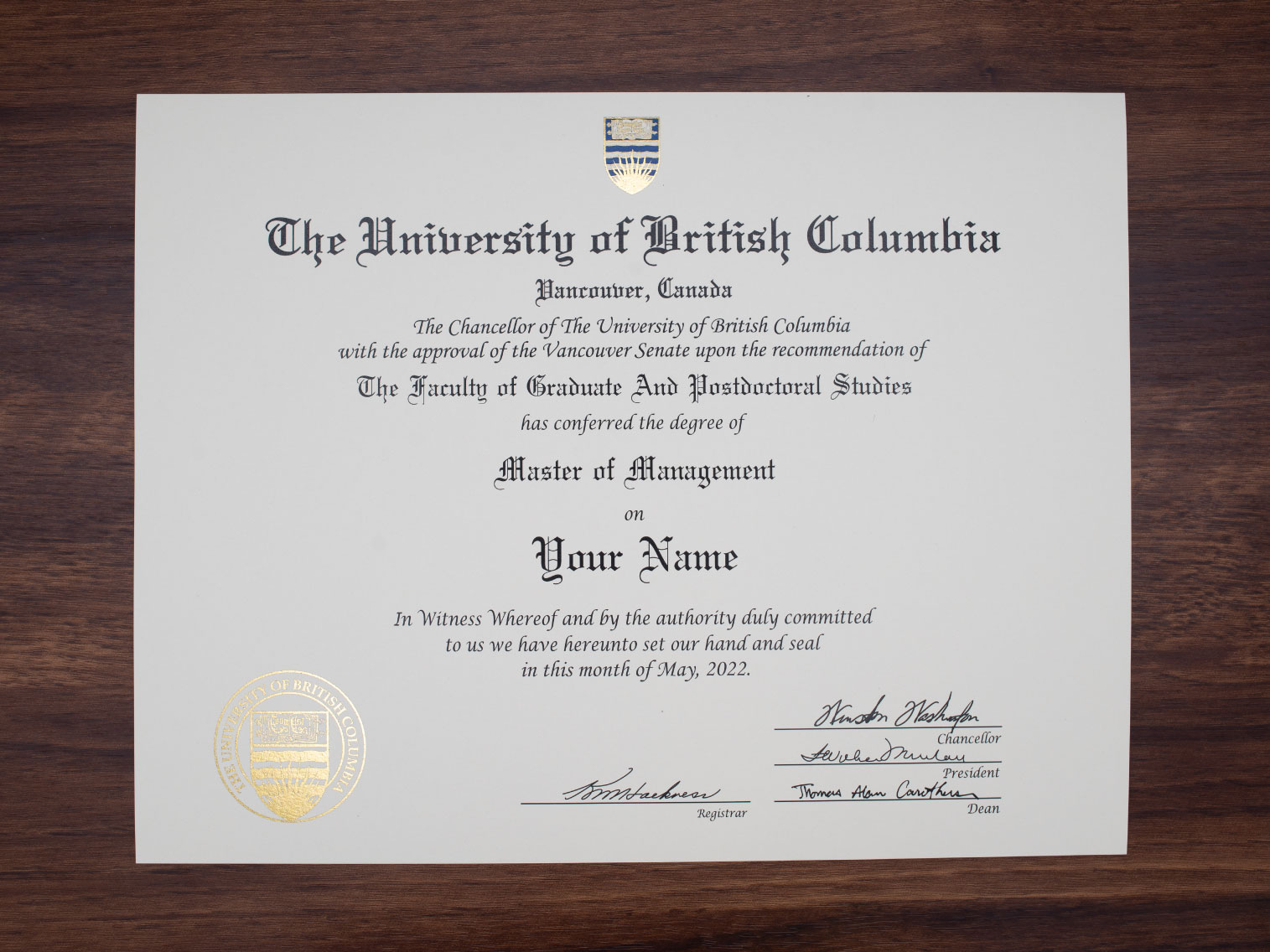 Canada precise-match diploma and transcript bundle sample