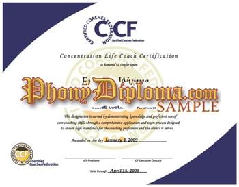 Certified life coach certificate sample