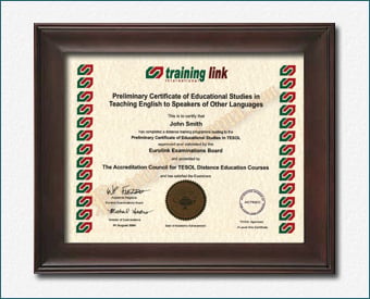 TESOL international horizontal certificate sample