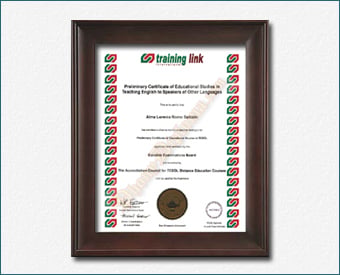 TESOL international vertical certificate sample