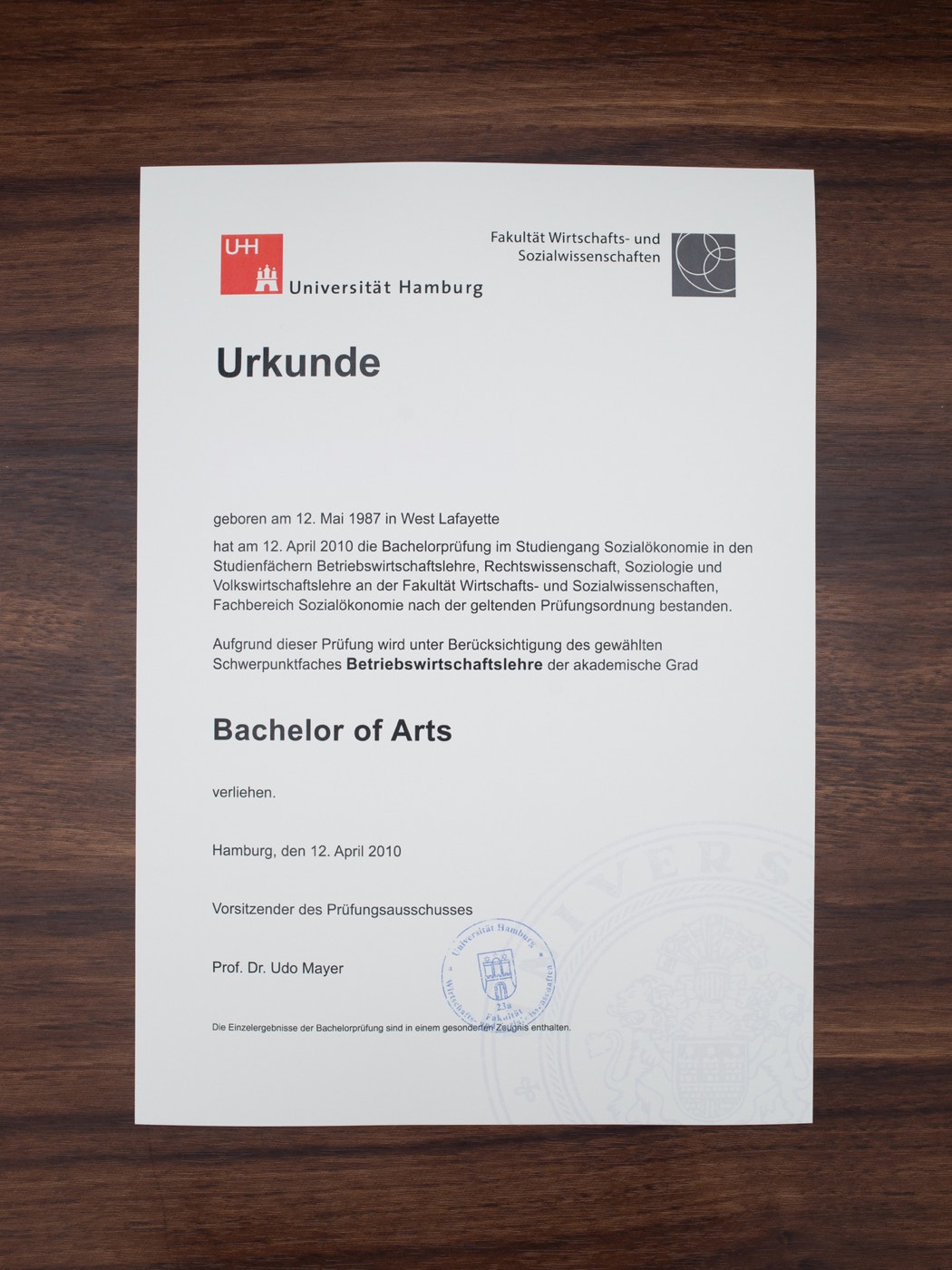 Universität Hamburg sample