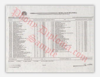 Birla Institute of Technology match transcript sample