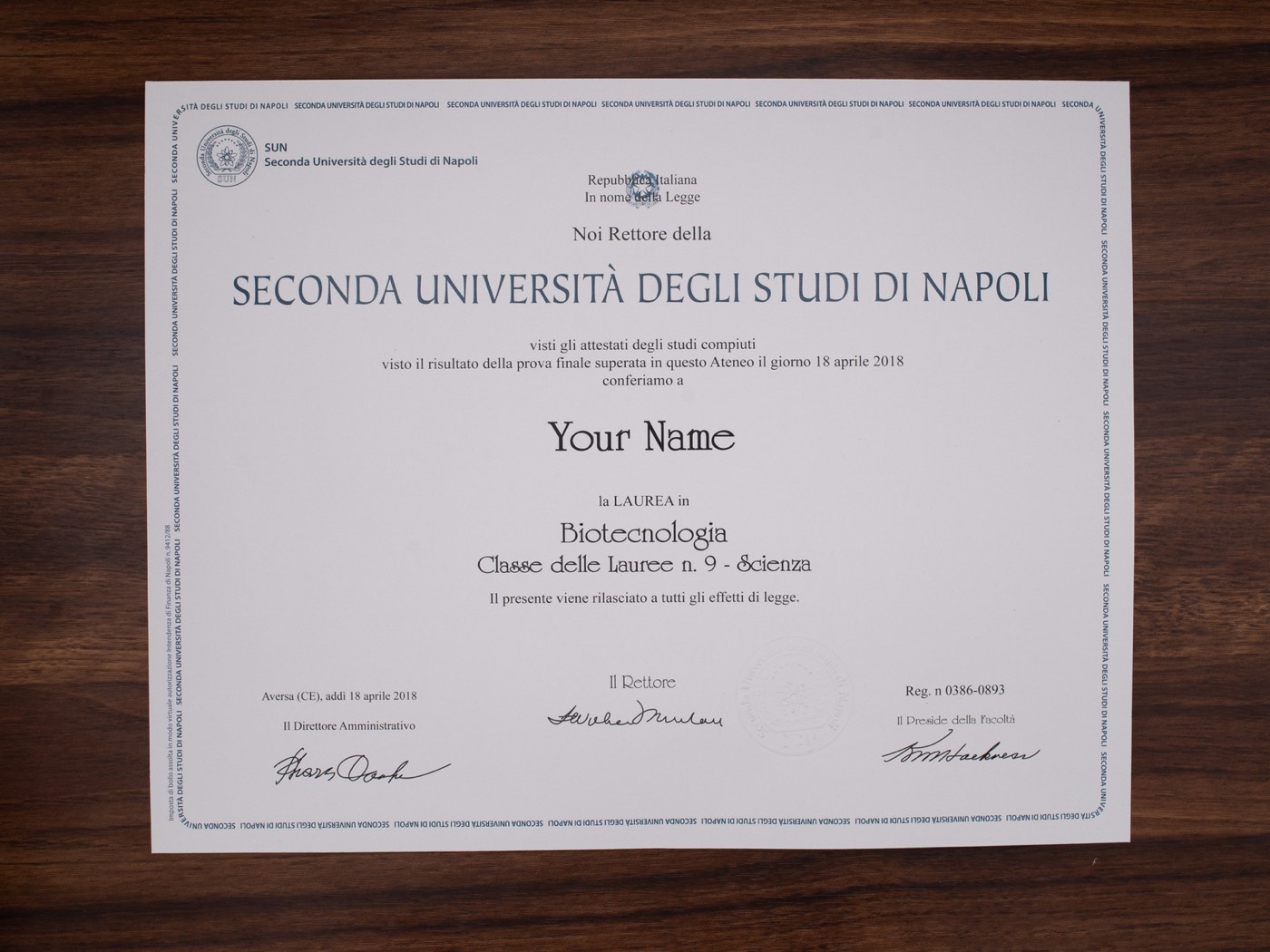 Seconda Università degli Studi di Napoli sample