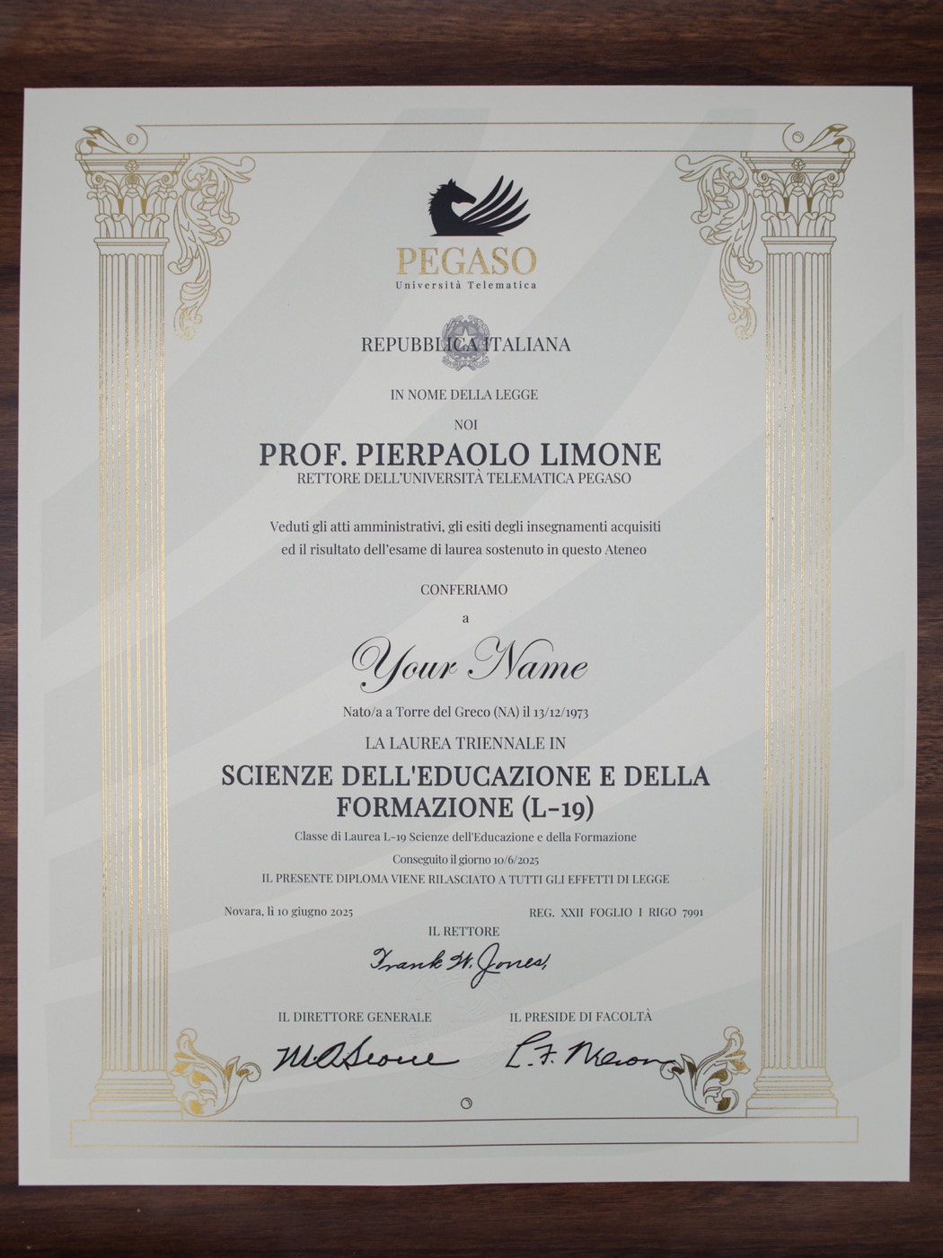 Pegaso Telematic University sample
