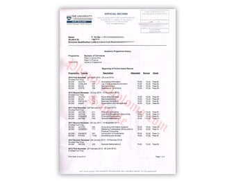 University of Auckland precise match diploma sample