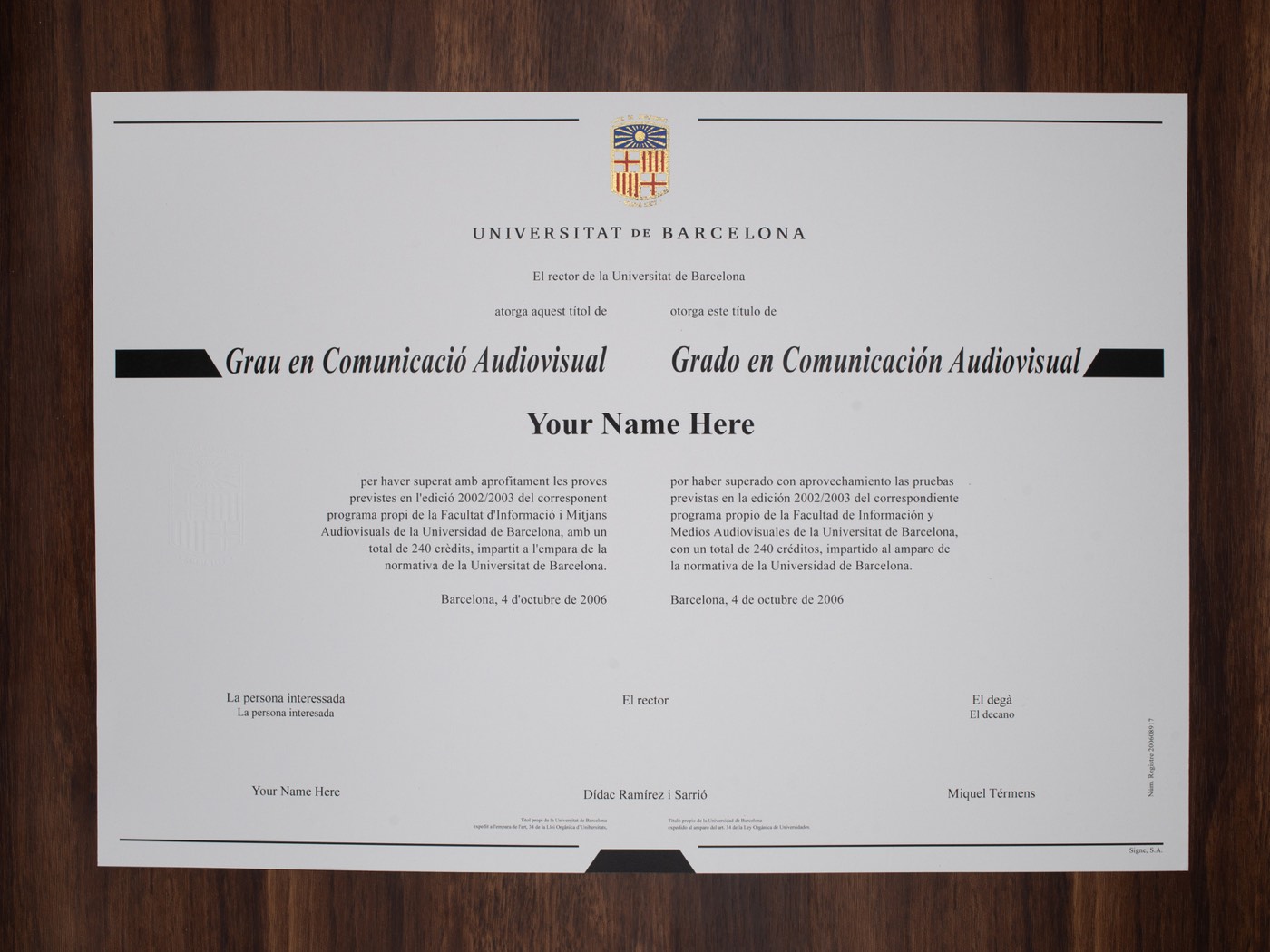Universitat de Barcelona sample