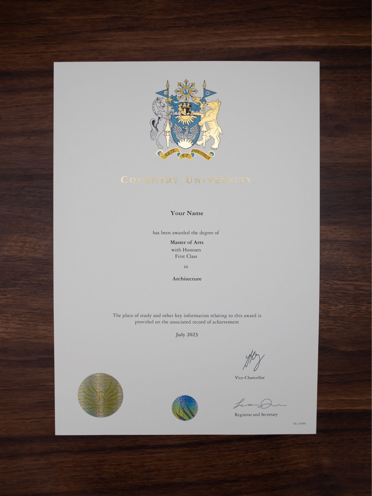 Coventry University sample