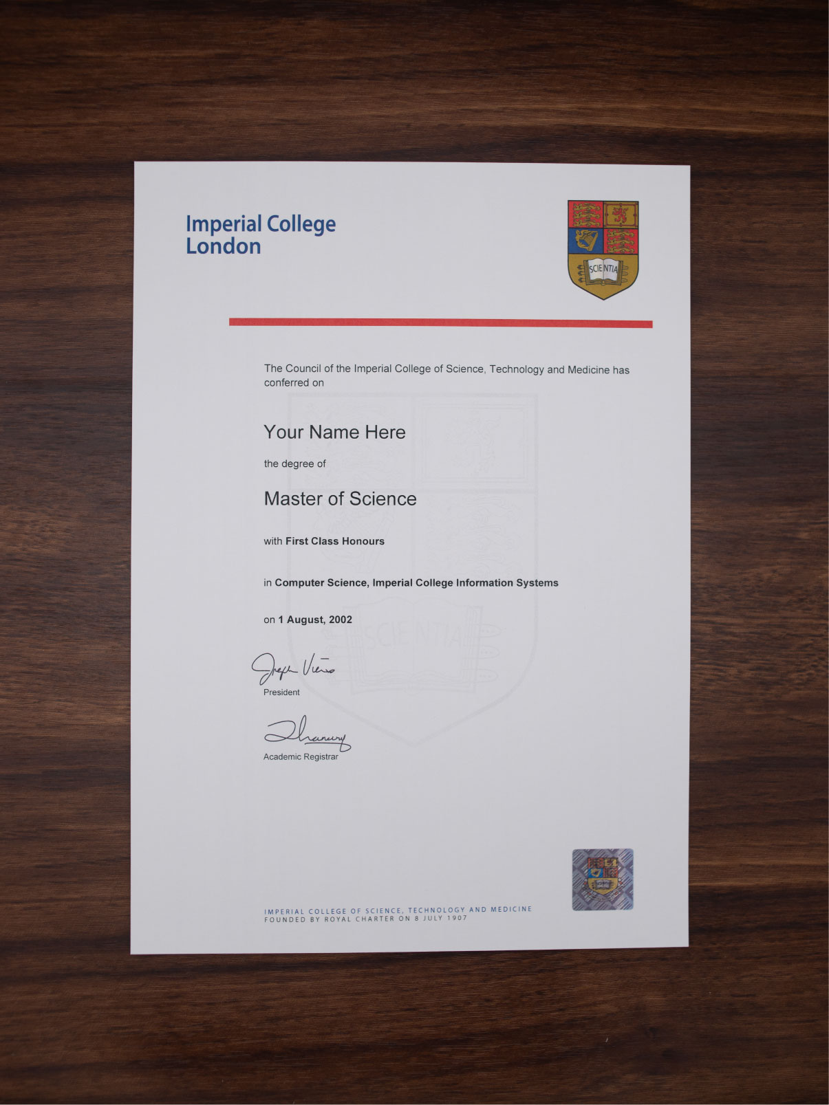 Imperial College London sample
