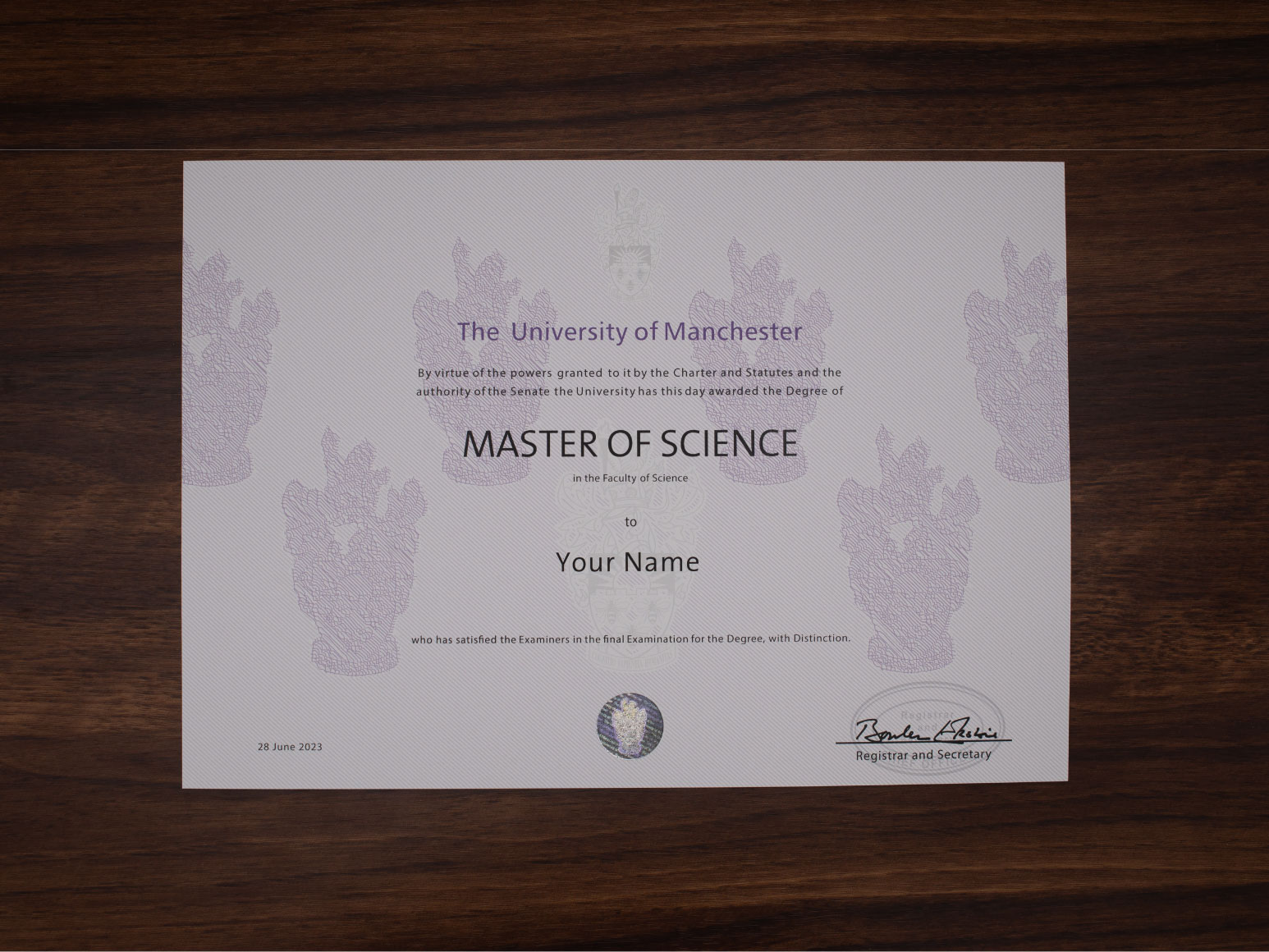 University of Manchester sample