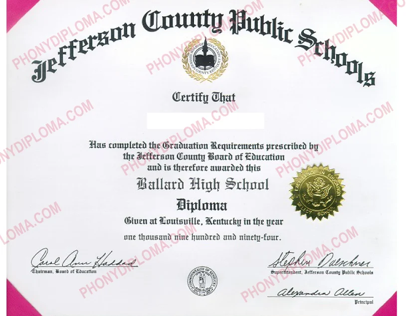 USA high school match diploma product sample