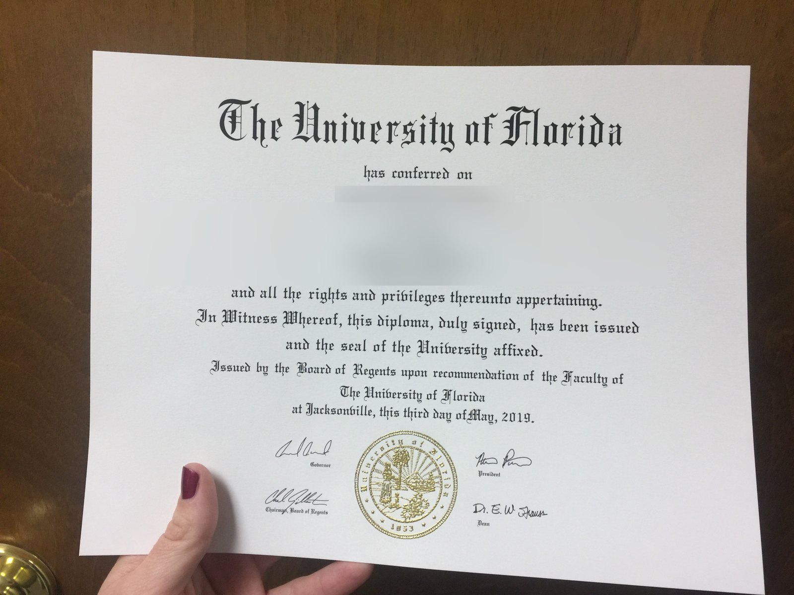 University diploma
