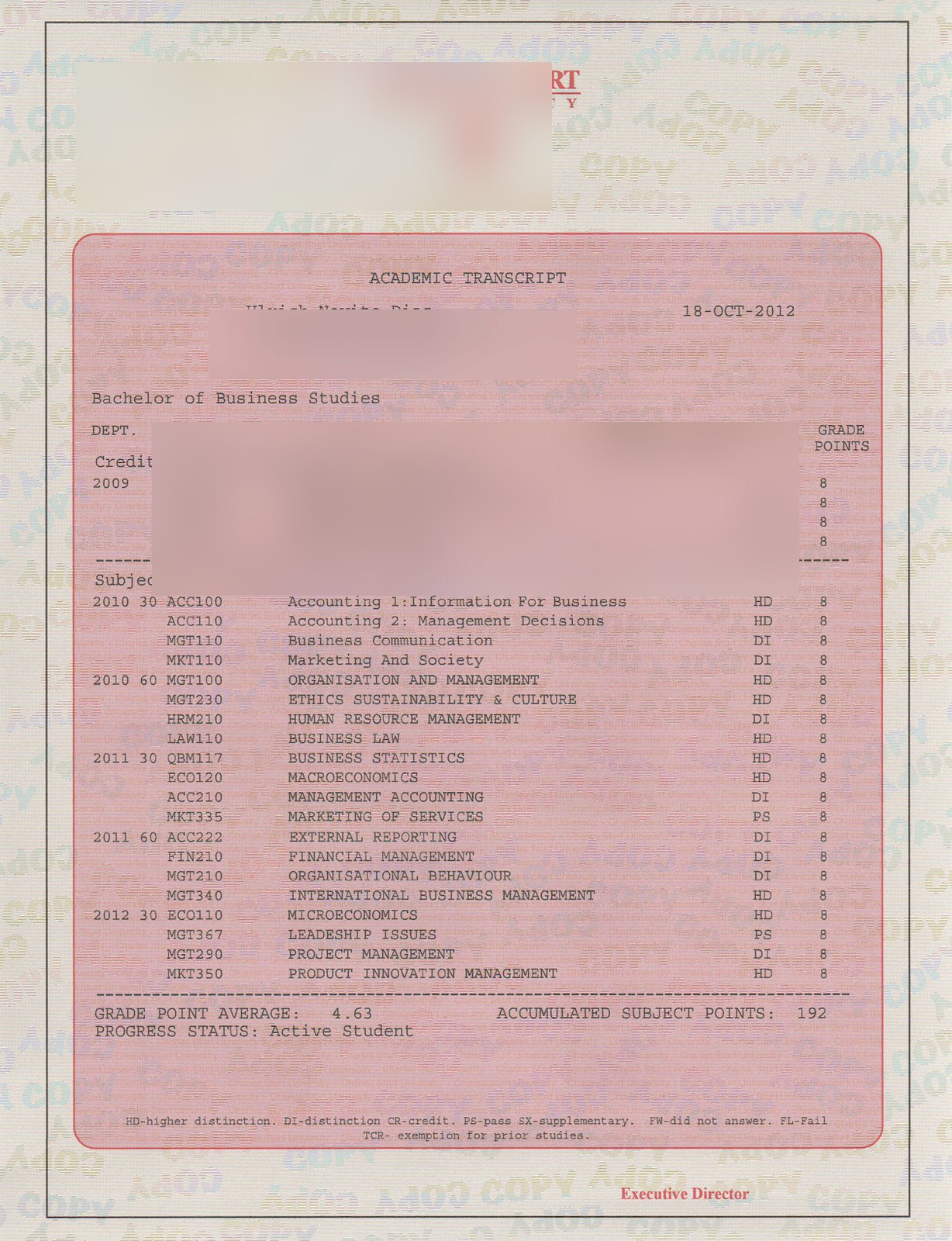 Charles Sturt University Transcripts CSU (Australia) · Australia