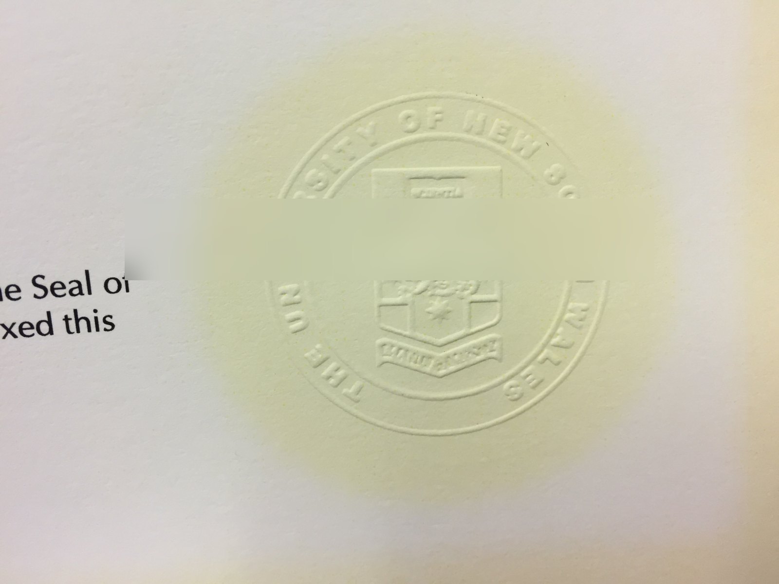 UNSW University New South Wales Diploma Seal · Australia