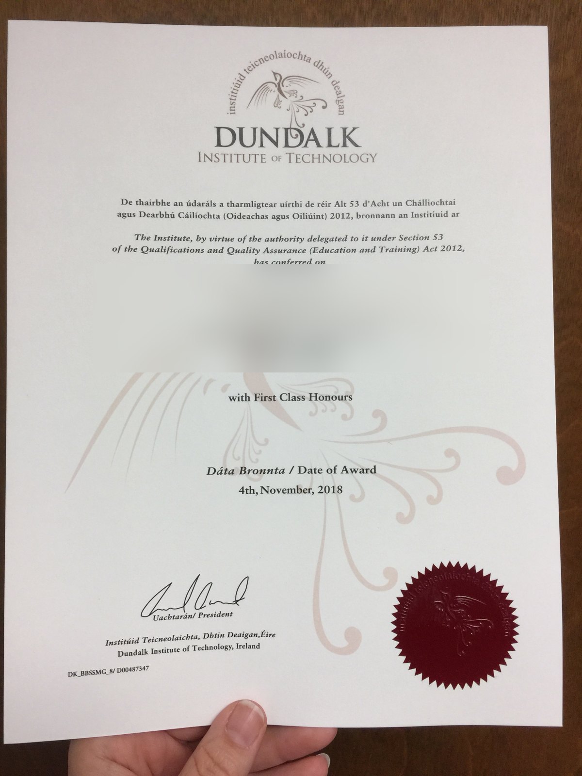 Ireland Dundalk Institute tech Diploma · Ireland