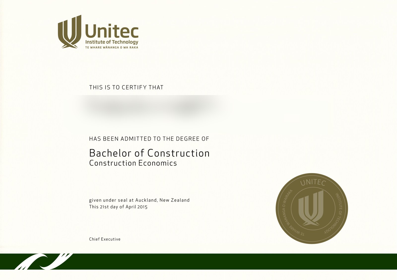 New Zealand Unitec Diploma · New Zealand