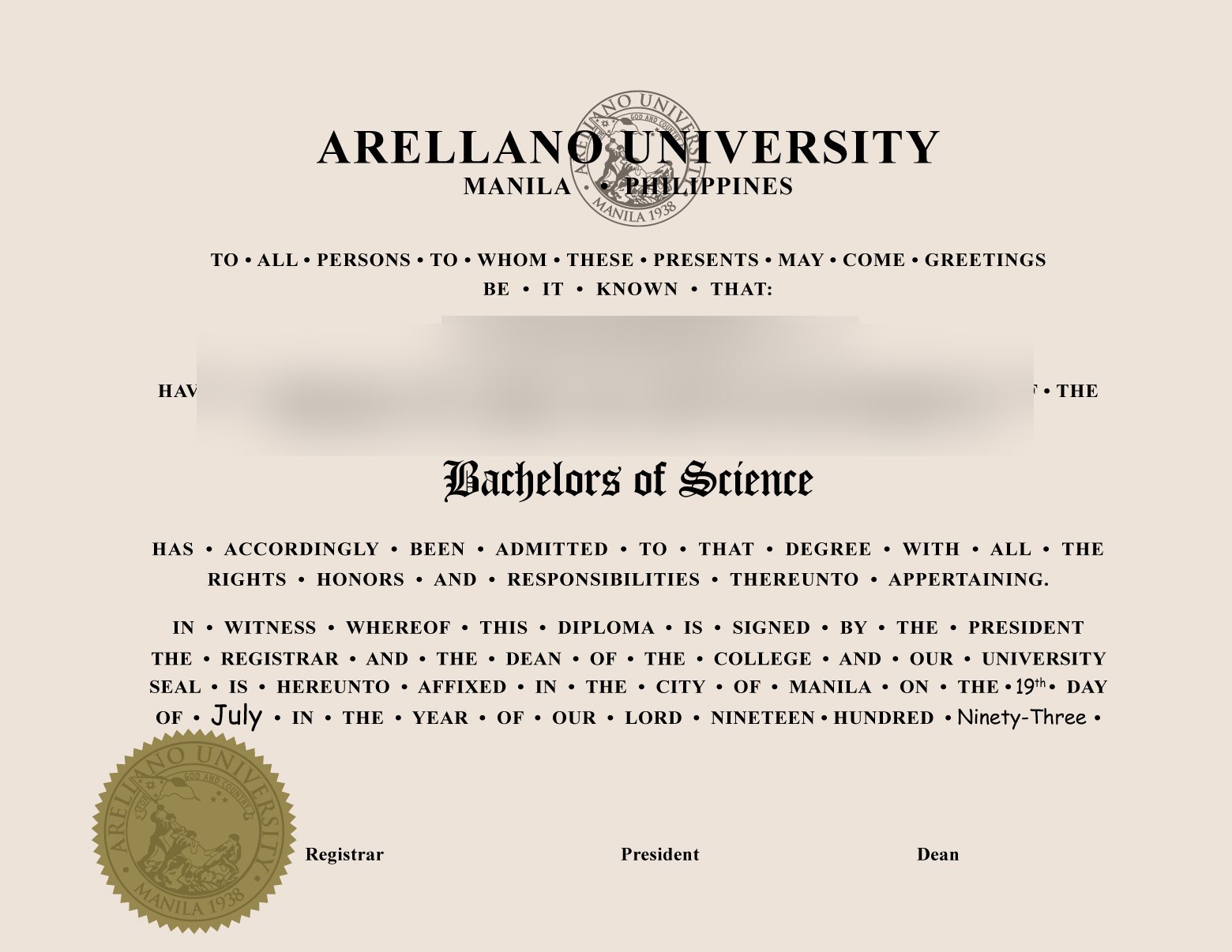 Phillipines ARELLANO UNIVERSITY · Philippines