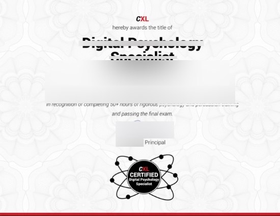 CXL Certificate · United Kingdom