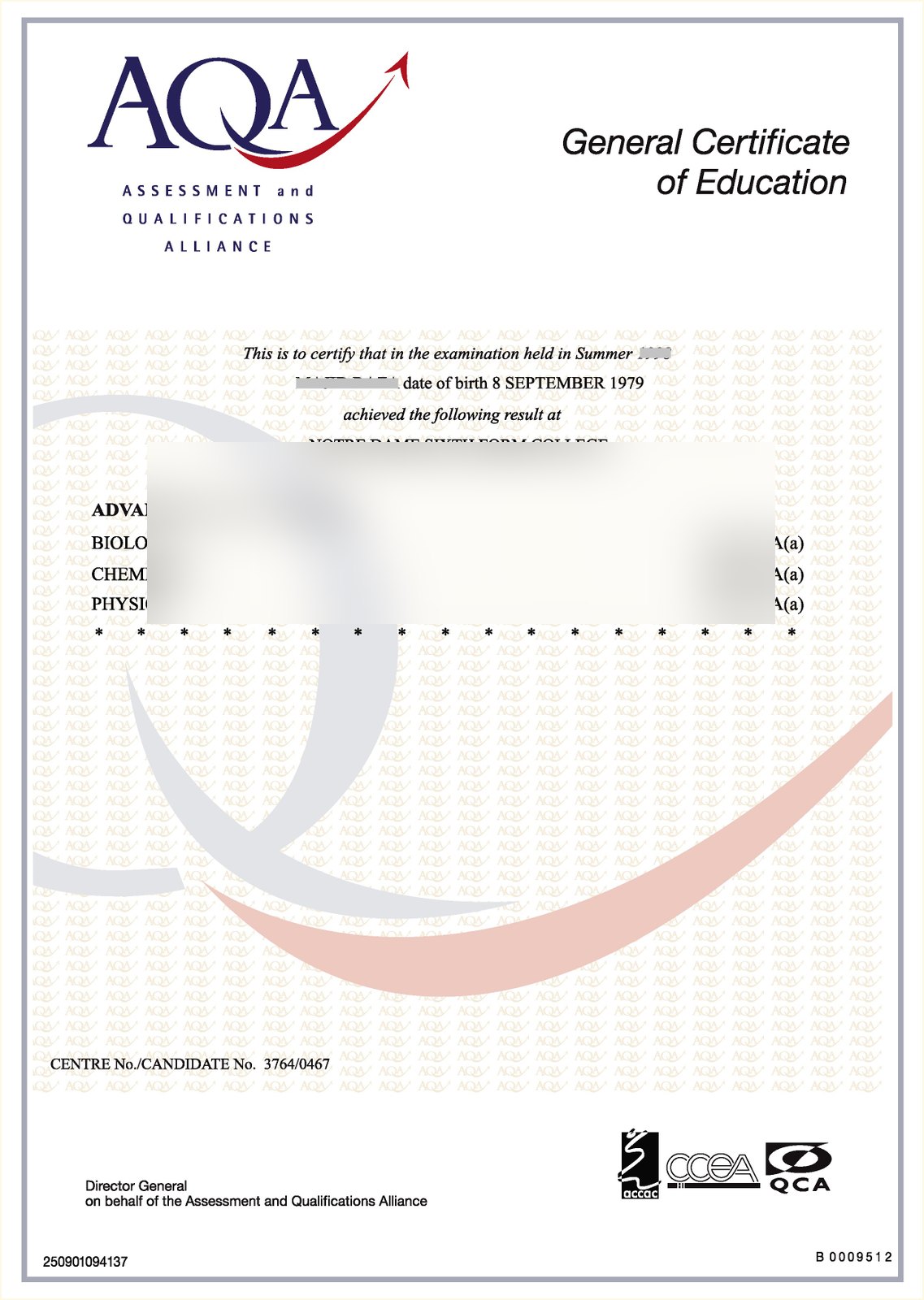 AQA GCE · United Kingdom