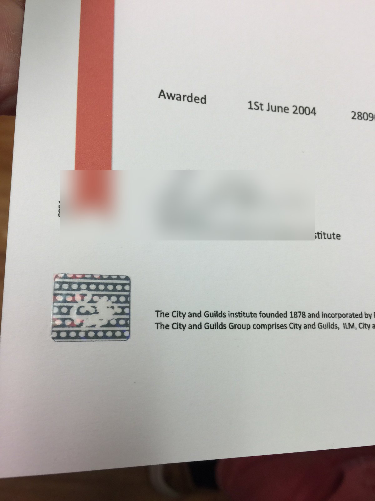 United Kingdom City and Guilds Hologram · United Kingdom