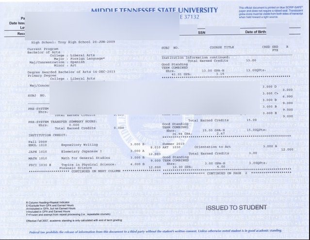Middle Tenessee State University · United States